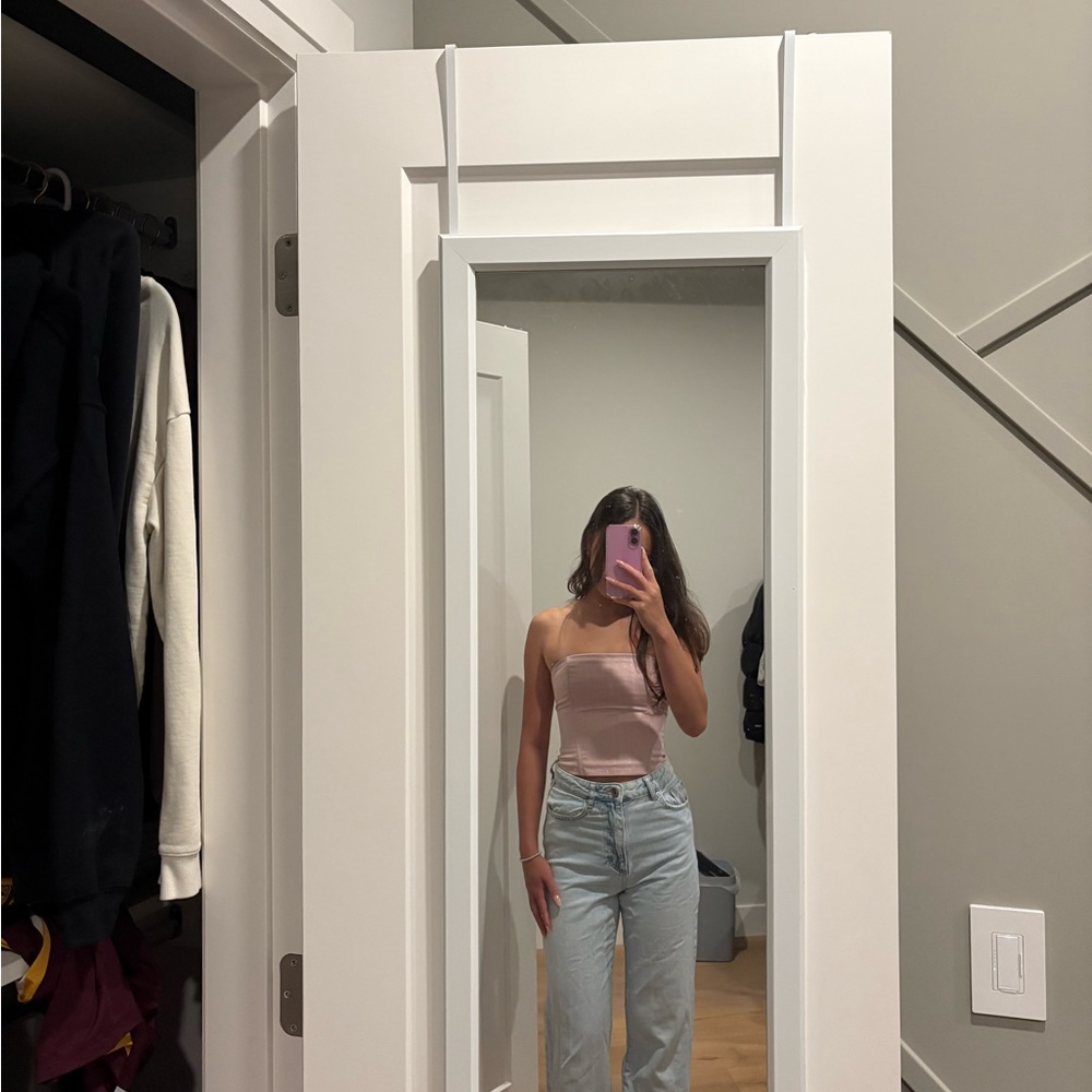 Pink bustier tube top